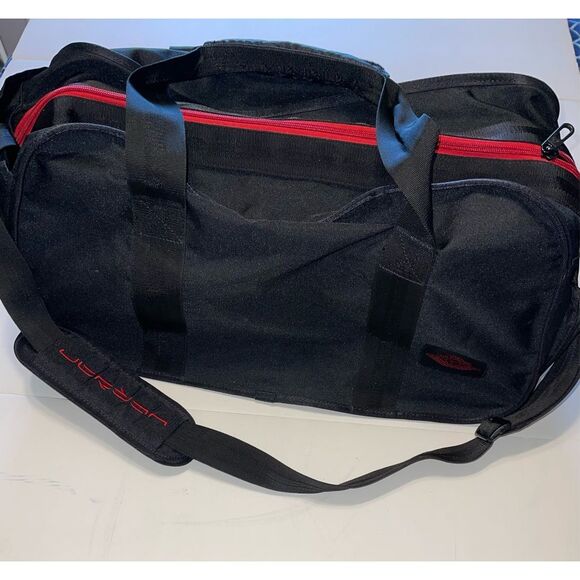 Vintage Air Jordan Duffle Bag Unisex Adult Black Double Handles Shoulder Straps